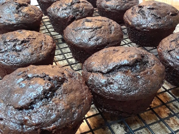 Easy Way Prepare Recipe Double Chocolate Banana Muffins (or Bread) that is Really Delicious, Delicious}