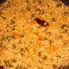 Schezwan fried rice A picture of Schezwan fried rice.