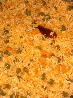 A picture of Schezwan fried rice.