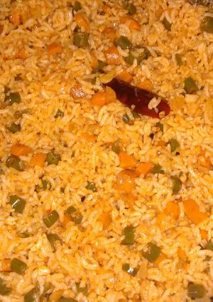 A picture of Schezwan fried rice.
