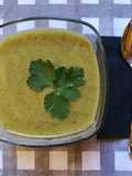 Crema fría de calabacín y cilantro