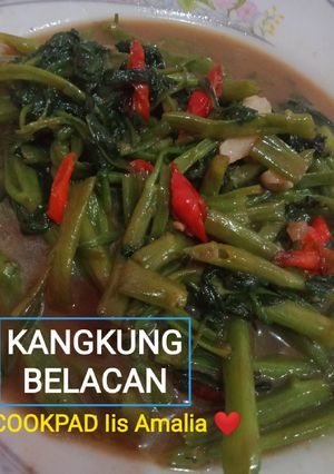 Foto resep Kangkung Belacan |anak kost |murah meriah| Makan siang sederhana