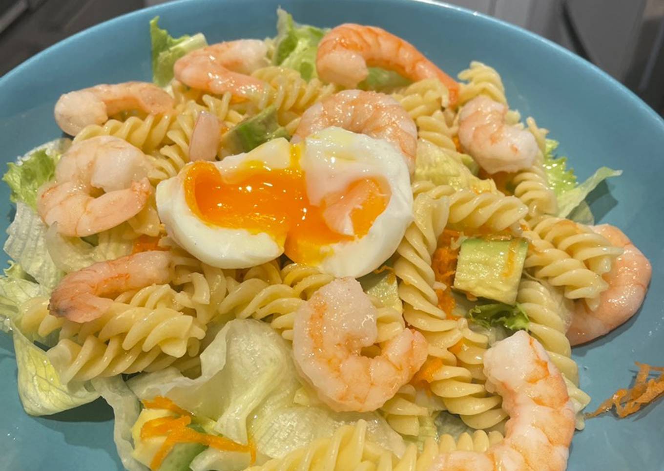 Ensalada con langostinos