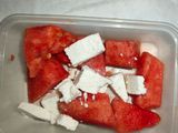 Sandía con queso fresco