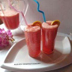 A picture of Pineapple and watermelon smoothie.