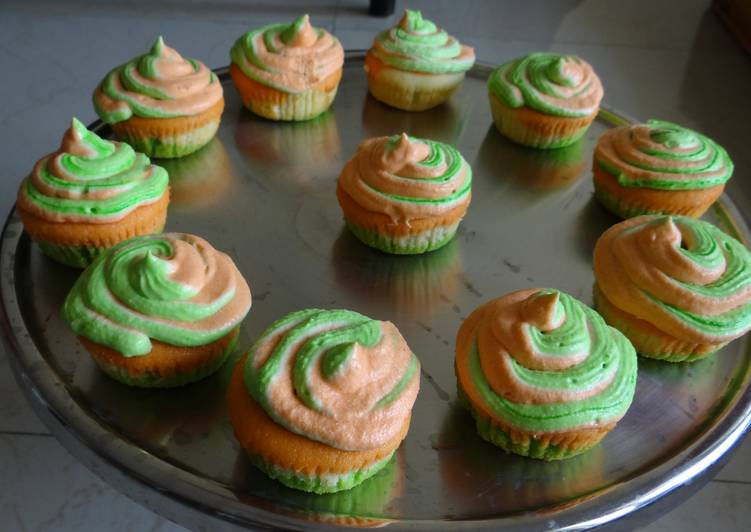 Recipe of Award-winning Little Independence day cupcakes!