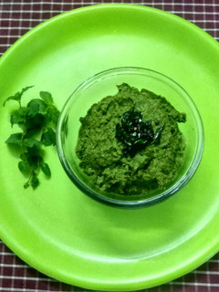 புதினா சட்னி(Pudina Chutney recipe in Tamil) செய்முறை முக்கிய புகைப்படம்