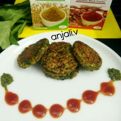 A picture of Soya and spinach Kebab.