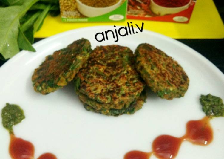 Recipe of Any-night-of-the-week Soya and spinach Kebab