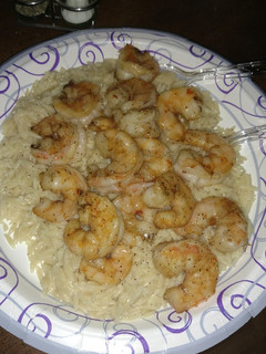 A picture of Grilled Summer Shrimps with Orzo.