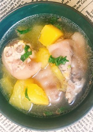 Hình của món Canh Đu Đủ Hầm Giò Heo.