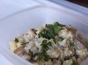Una foto de risotto vegetariano