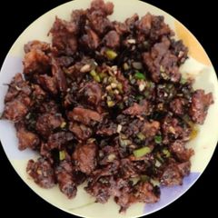A picture of Mushroom Manchurian dry.