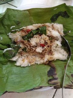Foto resep Nasi bakar ikan teri