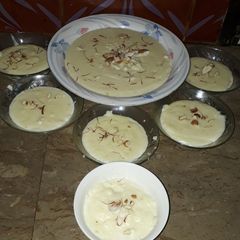 Zafrani kheer A picture of Zafrani kheer.