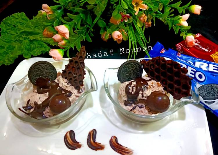 Oreo candi chocolate ice cream