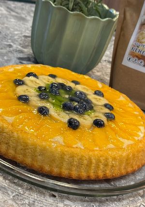 🍑🥝 GLUTÉNMENTES GYÜMÖLCSTORTA 🫐🍌 recept fotója