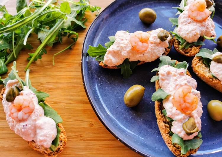 Patê de Camarão em Tosta Integral - Tudogosreceitas