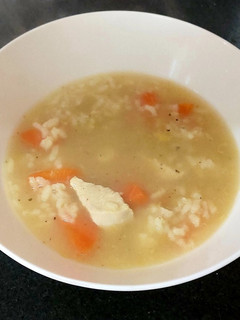 A picture of My Chicken and Barley Soup 🥰#Starter#Lunch.