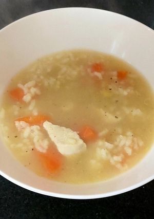 A picture of My Chicken and Barley Soup 🥰#Starter#Lunch.