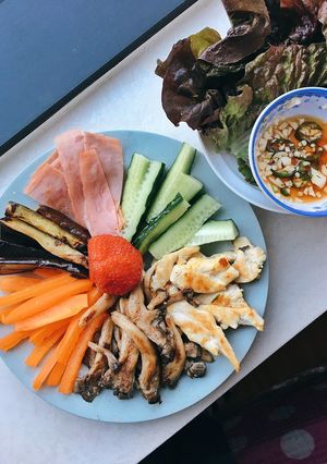 A picture of Six-Flavor Spring Rolls :)))) (Dinner) Eat Clean.