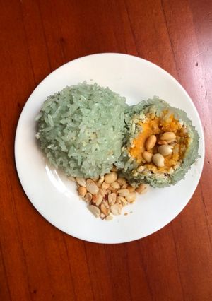 Hình của món Xôi đậu muối.