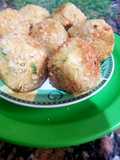 Bombas de papa con capa crocante de avena