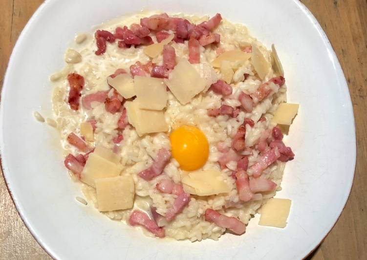 A révélé le secret de la recette Risotto à la Carbonara spécial