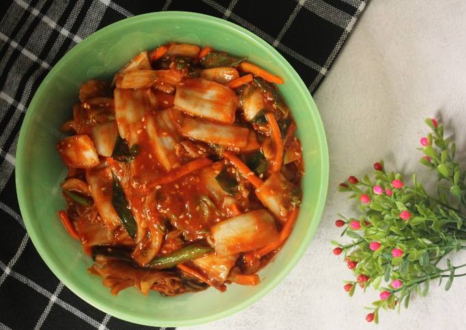 Cara membuat Fresh kimchi (Geotjeori) rumahan