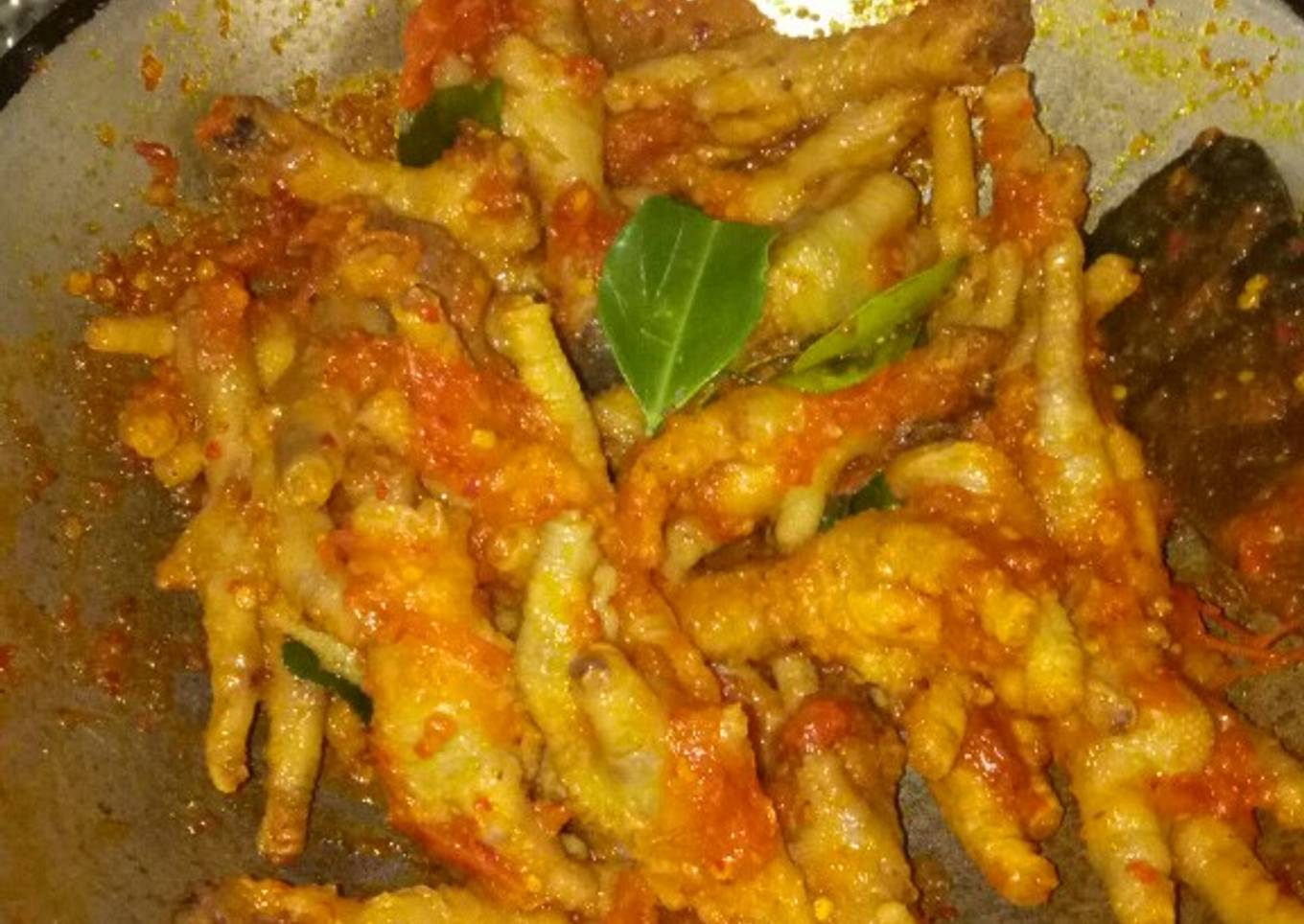 Ceker mercon asam manis daun jeruk