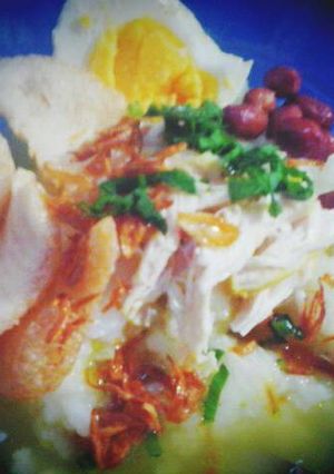 Foto resep Bubur ayam kuah kuning