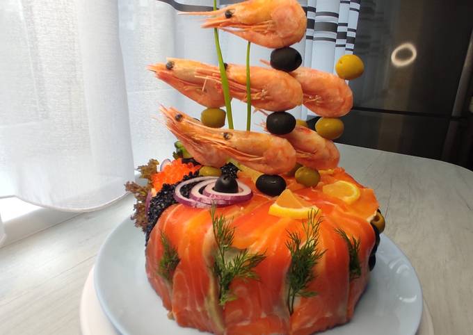 Домашний суши торт филадельфия рецепт с фото пошагово