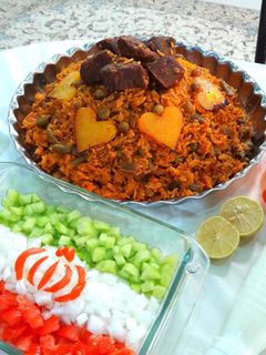 عکسی از دستور استامبولی پلو با نخود و لوبیا سبز