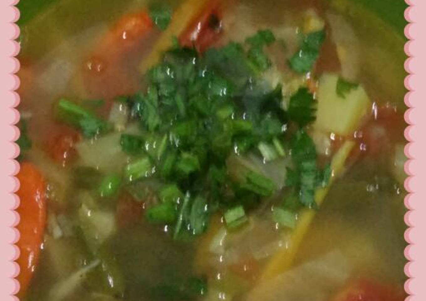 Sup dengan sayur segar 👍