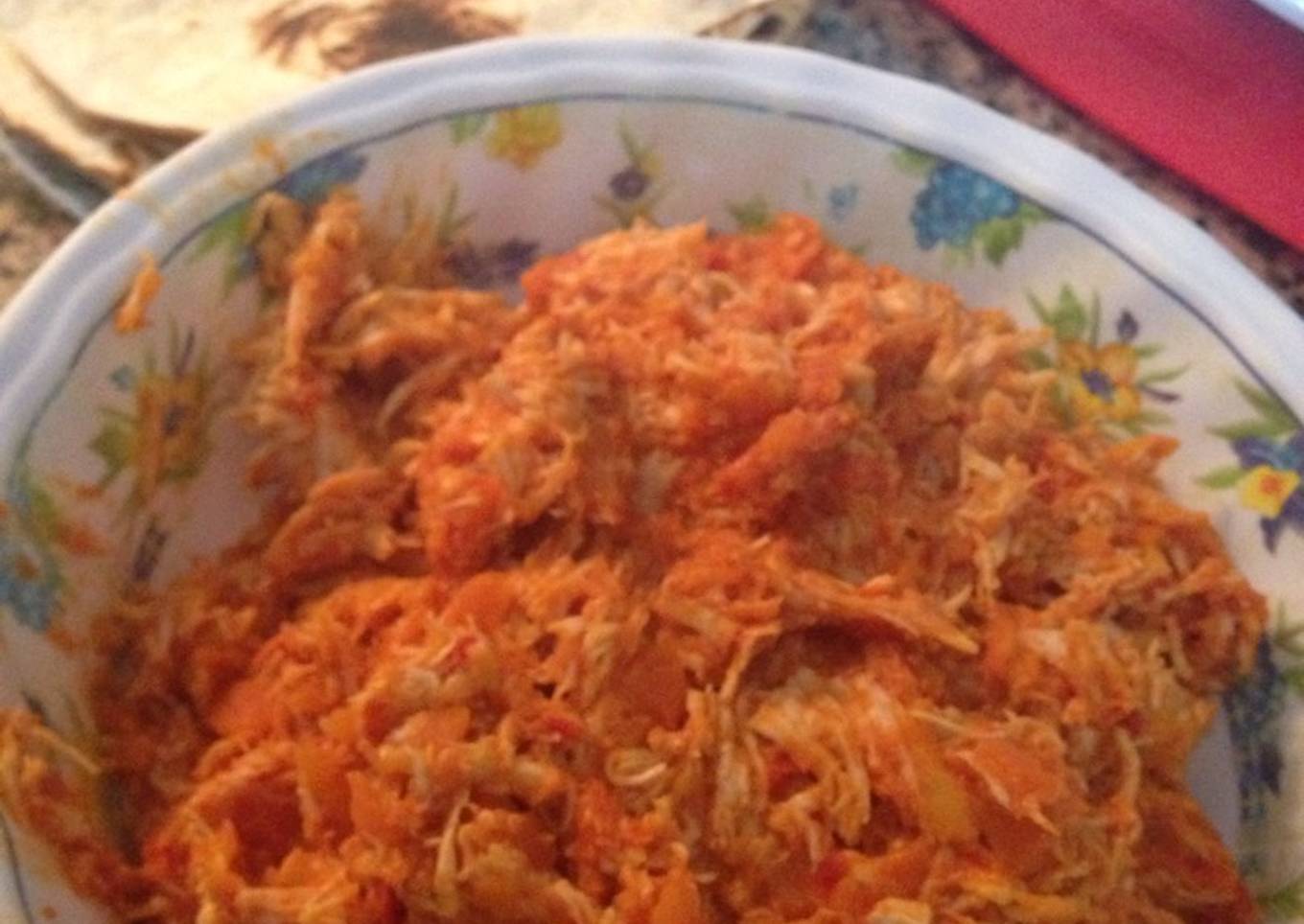 Pollo mechado estilo mexicano (con y sin Thermomix)