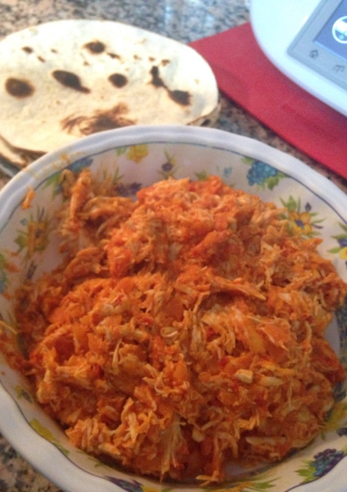 Una foto de Pollo mechado estilo mexicano (con y sin Thermomix)