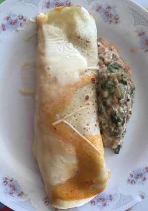 Una foto de Canelones de salsa blanca con verduras