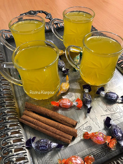 عکسی از دستور دمنوش سیب و دارچین