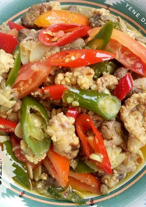 Foto resep Oseng Jeroan & Telur Ikan Gabus (Haruan) #Dandelion