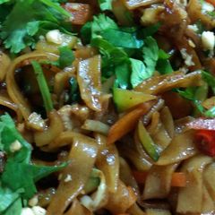 A picture of Spicy Asian stir fry ho fun.