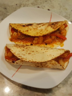 Una foto de Fajitas de gambas
