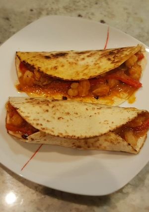 Una foto de Fajitas de gambas