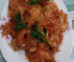 Mudahnya Menyajikan Ayam krispi saus tomat Paling Enak