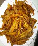 Xá bấu xào sả (cải muối xào sả)