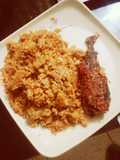 Spicy jollof rice & peppered fish