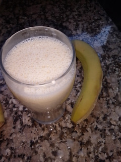 Una foto de Licuado de banana sin leche
