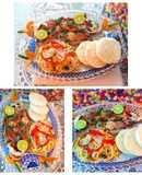 Bagre horneado con verduras pasta y arepas de maíz pilao