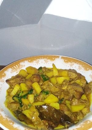 Foto resep Ati ampela+kentang & daun kemangi