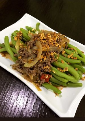 Foto resep Buncis Saus Daging (DEBM)