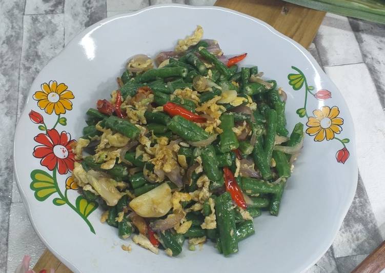 Sayur Goreng Kacang Panjang &amp; Telur, Resepi Percuma 2021